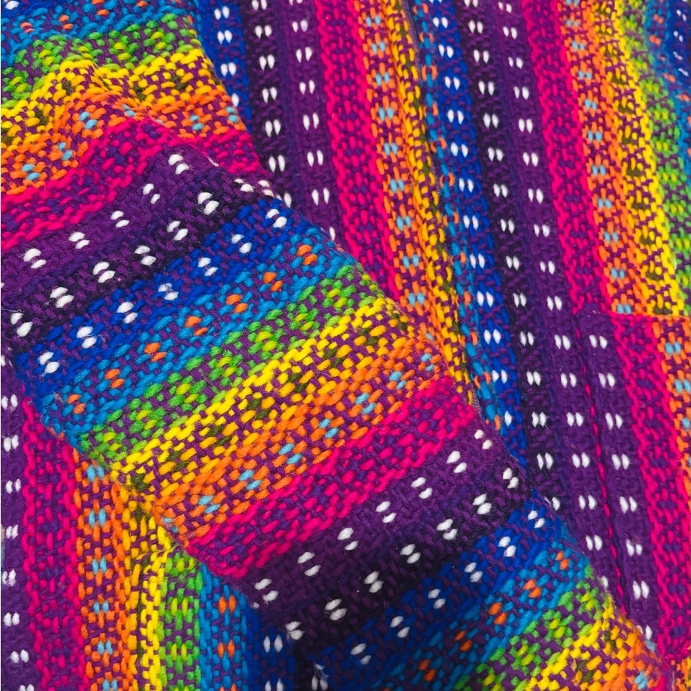 Wool winter Jacket sweater with warm soft lining Y2K Handmade in Ecuador - Picture 4 of 6